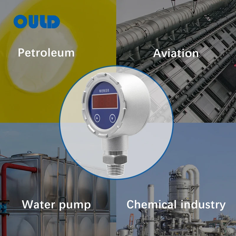 PDU-512  Manufacturer Digital Air Pressure Gauge Meter Manometer Oem Customized Pressure Gauge -1 To 5 Bar 50Bar 3000Psi