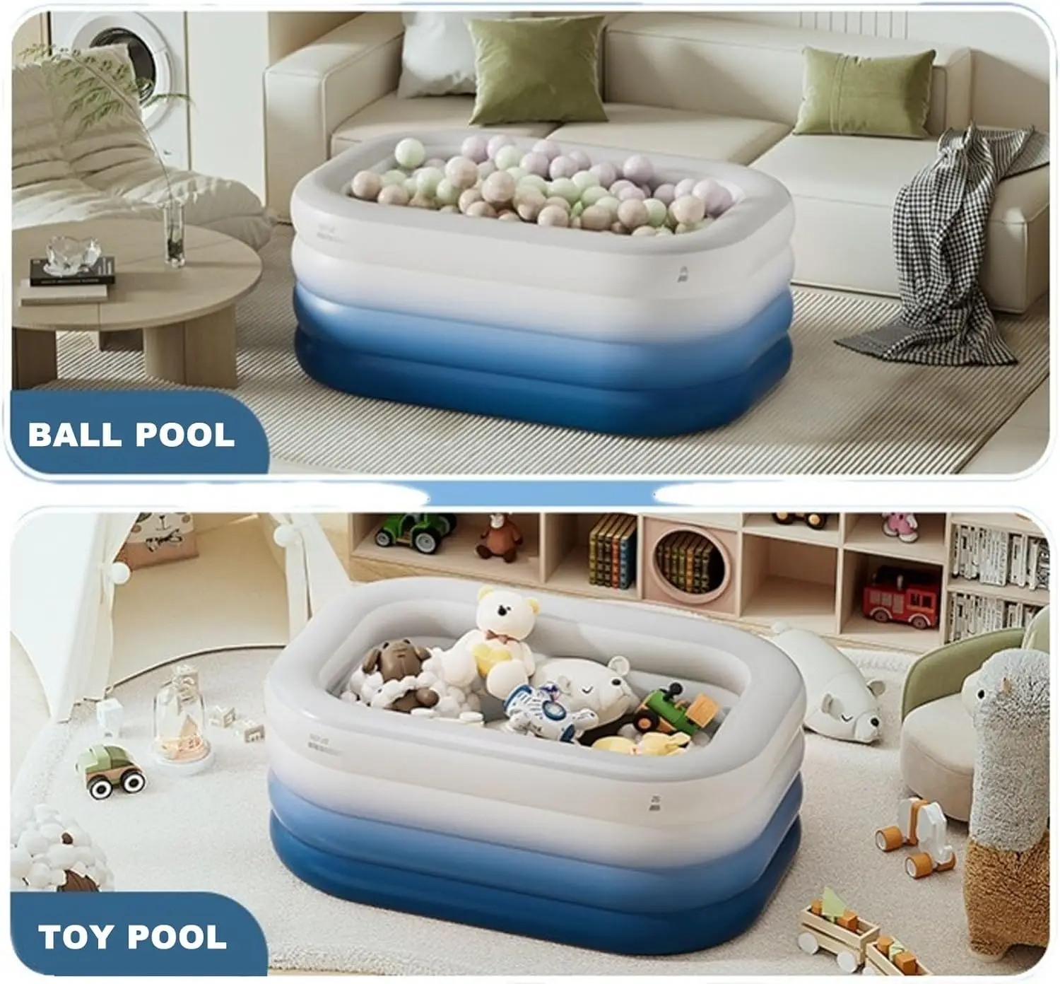 Multifunctional Inflatable Swimming Pool Indoor Ball Pit Pool Kid Toy Pool Blow Up Bathtub Customizable
