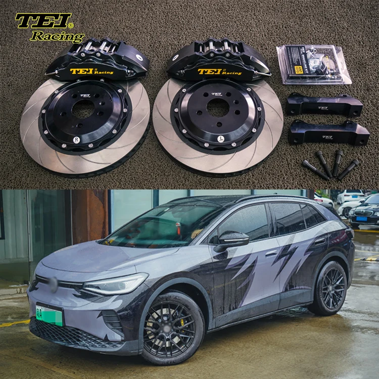 Front Big Brake Kit 6 Piston Caliper with 378*32 mm rotor BBK auto brake system For VW ID.4 20 Inch car rim