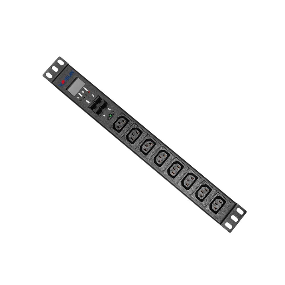 Smart RS485 Monitor Meter Black Metal IEC C13 PDU for Internet Data Centre
