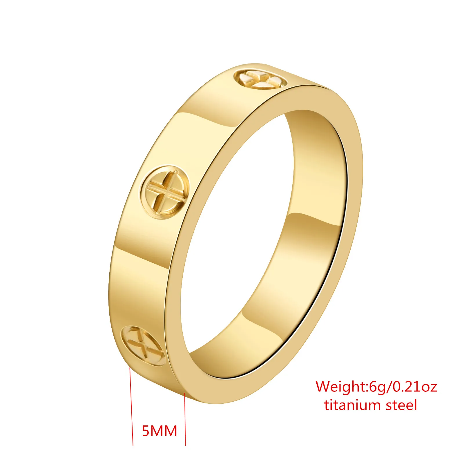 Fashion Jewelry Titanium Steel Geometric Detail Ring For Women