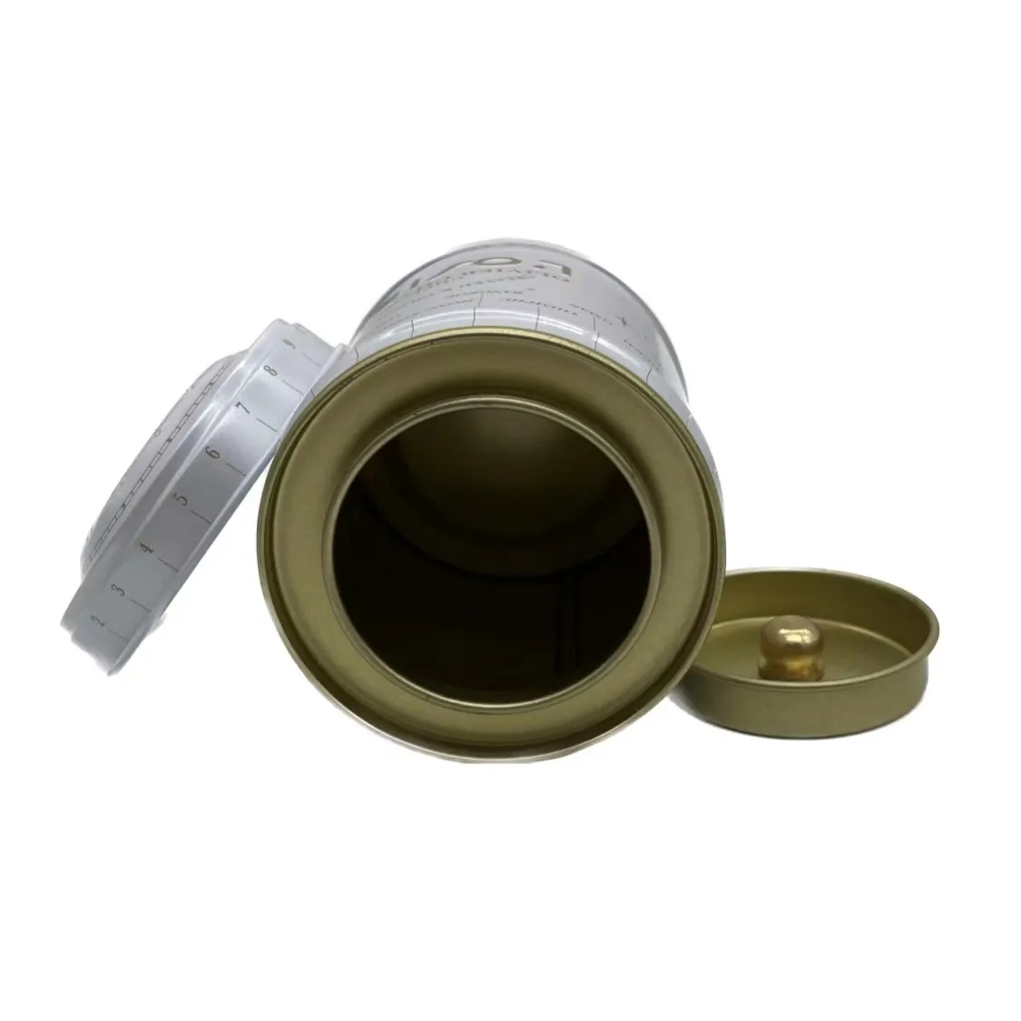 Luxury Tea Tins 250ML/8.5oz Round Candle Tin Coffee Metal Can with Inner Lid Spice Tank