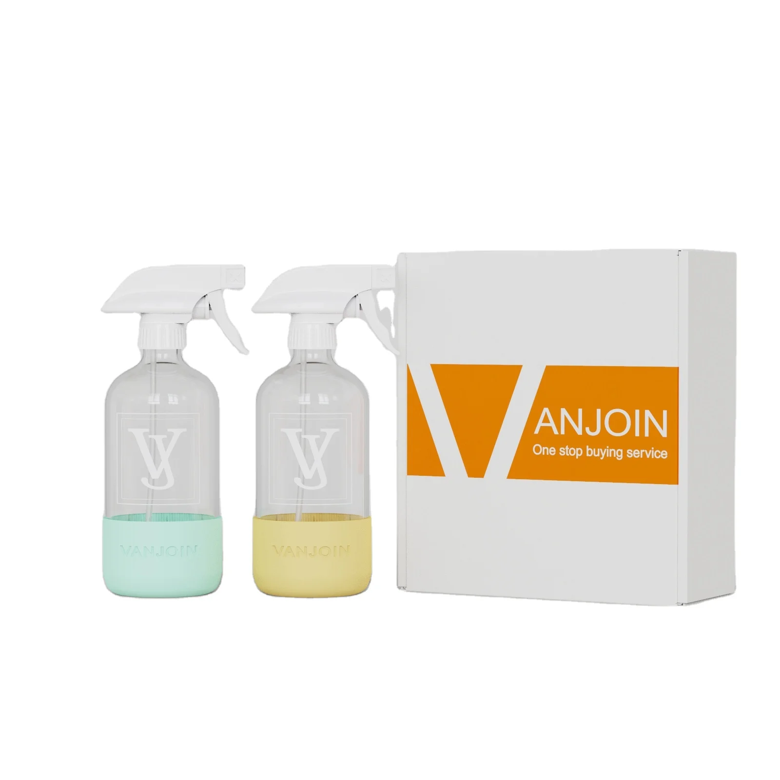 Empty Hand Sanitizer Disinfectant 250 500ML Glass Bottle With Mist Spray Pump Non-slip Silicone Sleeve