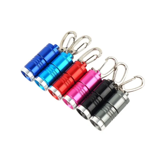 Mini Small Pocket Aluminum Bright Led Handheld Torch Micro Keychain Flashlight With Hook For Outdoor Camping Emergency