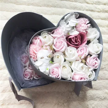 
Customizable Heart Shape Flower Packaging Gift Boxes 