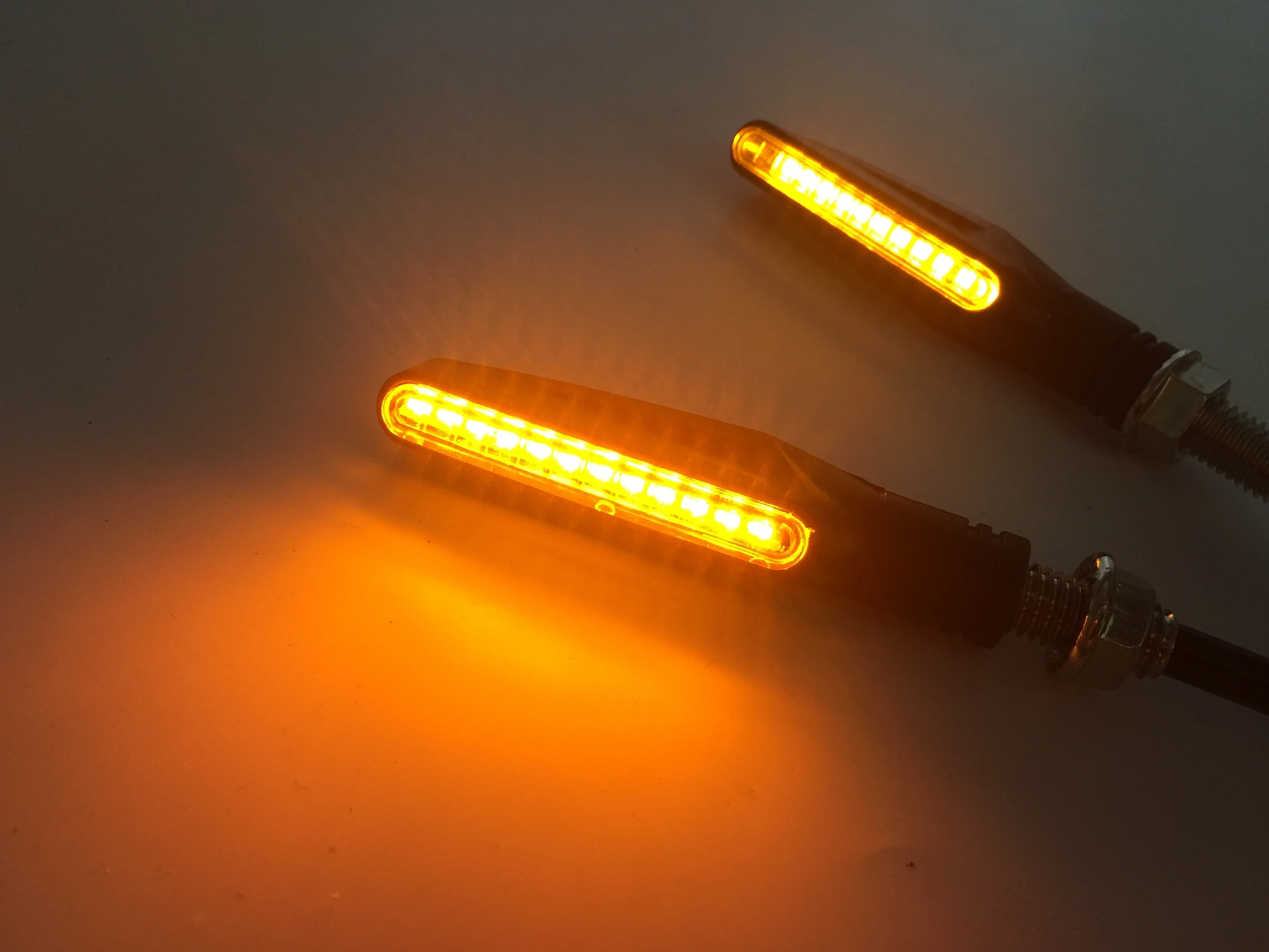 Sequential Switchback Bike Indicator Lamp 12V DRL Motorcycle Indicators LED Turn Signal Strip Lights