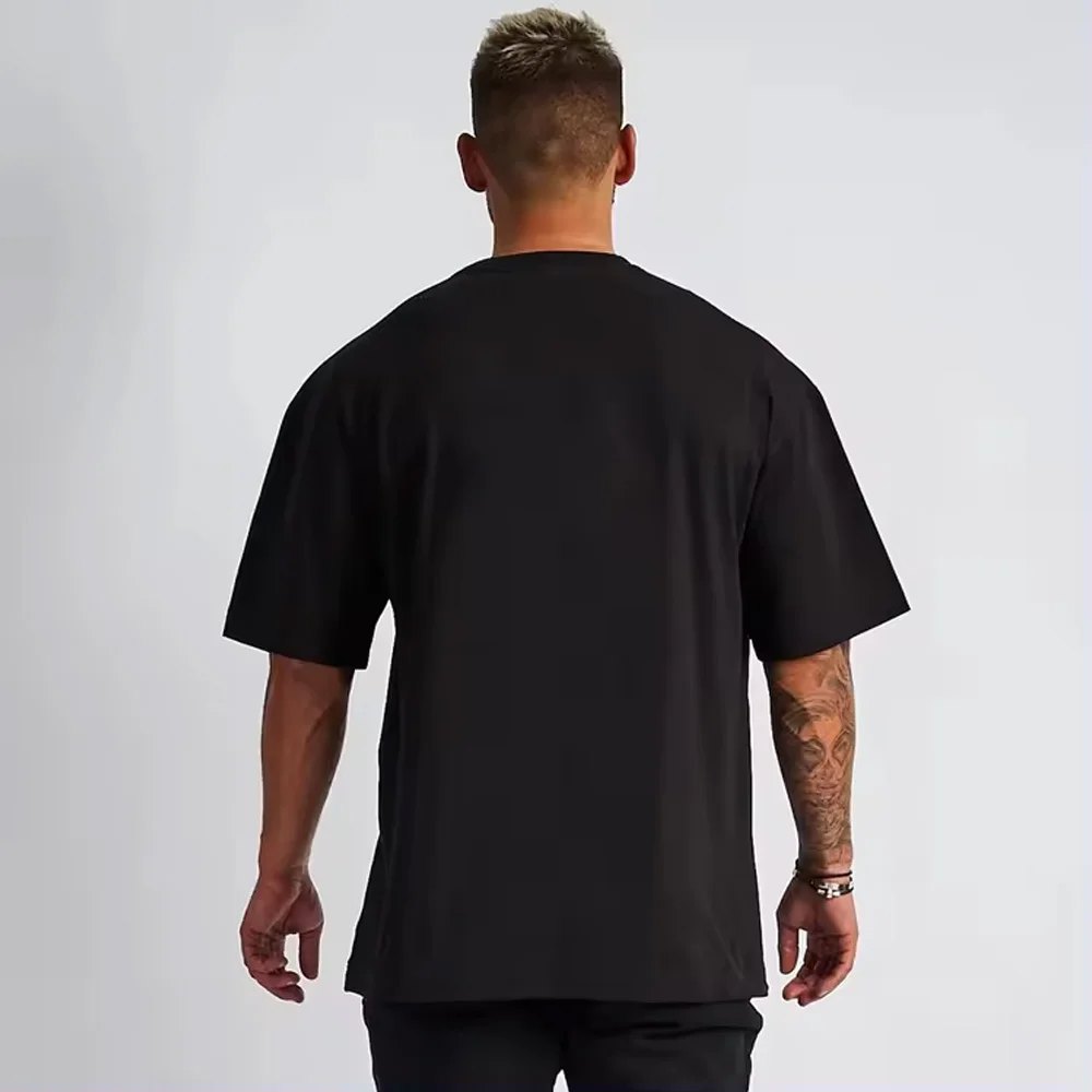 High Quality Wholesale Custom Black Tee Plain Blank Acid Wash Boxy Cotton Graphic Oversized T Shirt / t-shirts tee