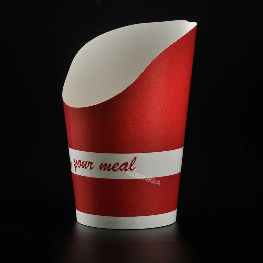 Brown kraft chip french fries holder disposable paper charcuterie snack food grade cup