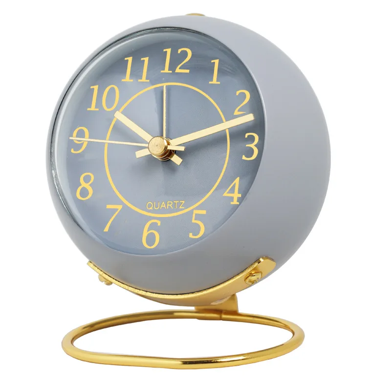 Modern round Table Clock Fashionable Alarm Clock with Multi-Color Options Customizable Maternity Children Home Decoration