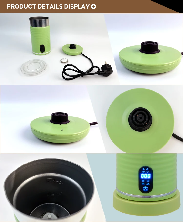 Automatic Kitchen Latte Cappuccino Hot Chocolate Hot and Cold Foam Milk Steamer Detachable Electric Milk Frother