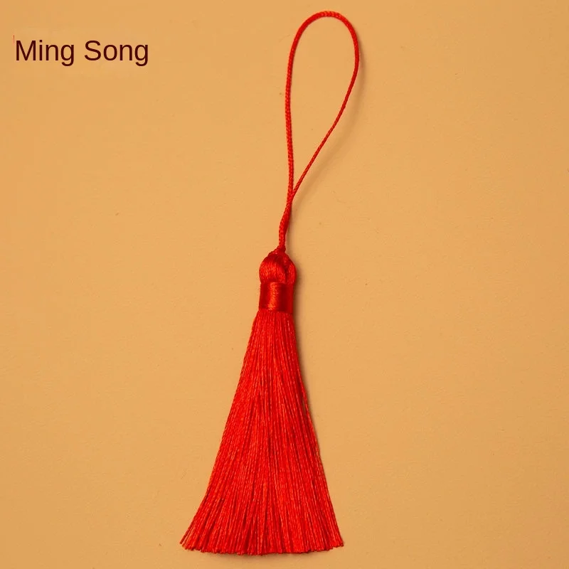 Ordinary 8cm Polyester Tassel Chinese Style Fringe Bookmark for Clothing Hanging Accessories Decorative Pendant for Curtain Use