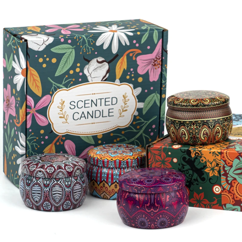 Wholesale Candle Gift Sets Soy Scented Candle Velas Soja Fragrance Scents Custom Aroma Scented Candles