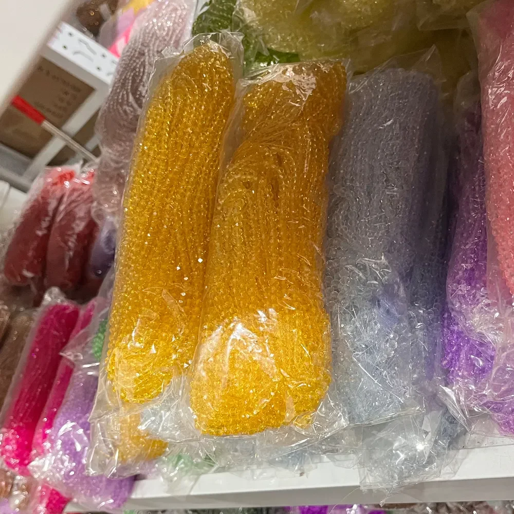 SC Factory Wholesale 3mm 4mm 6mm 8mm Rondelle Glass Beads Exquisite Flat Round Crystal Beads Loose Beads For Jewelry Making