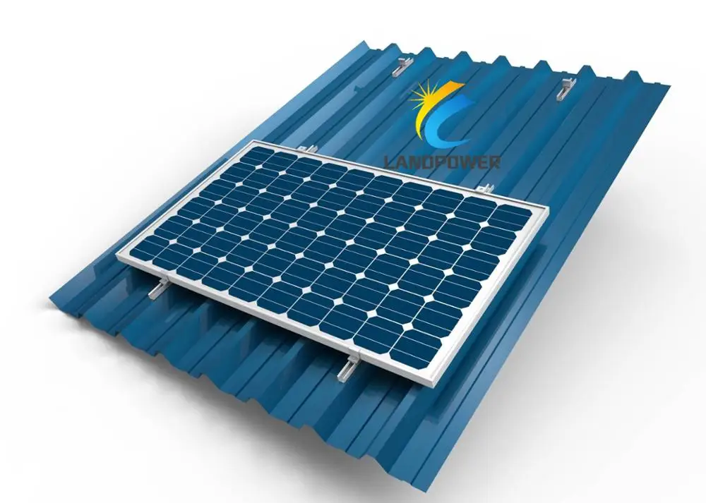 Economic Solution Solar Panel Mounting Trapezoidal Profile Metal Roof Mounting  Inter Clamp End Clamp with Mini Rail Landscape