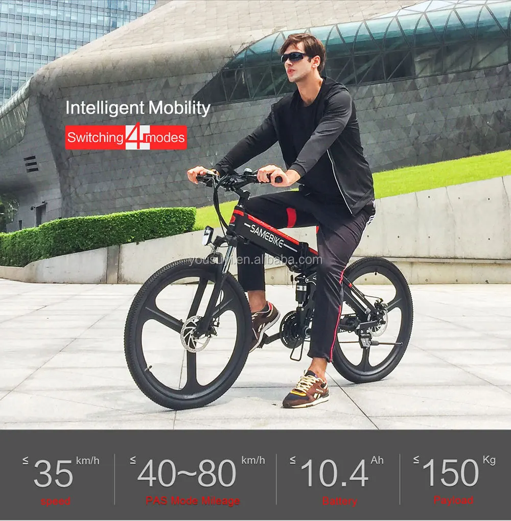 26 inch Moped Electric Bicycle Fashion Europe 48v 350w Motorcycle Folding Motor ebike Frame Power Li-ion Battery Electric Bike