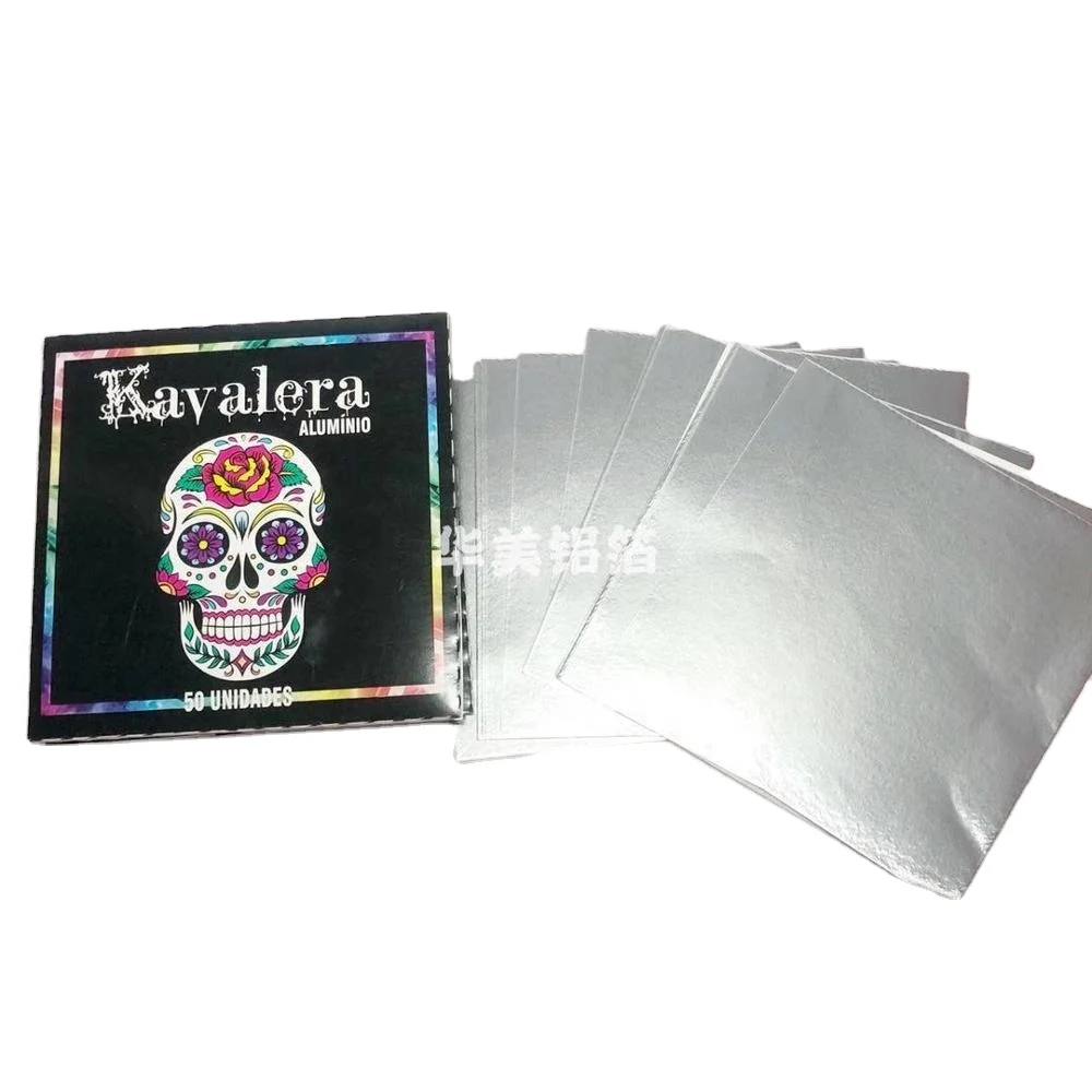 
Aluminum foil paper 50pcs/box of Silver Square Aluminum Foil for Tobacco Hookah Pipe High Quality 