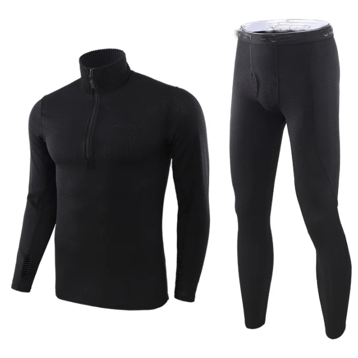 HBU815 Tactical men New design wholesales Checker fleece thermal Sports underwear