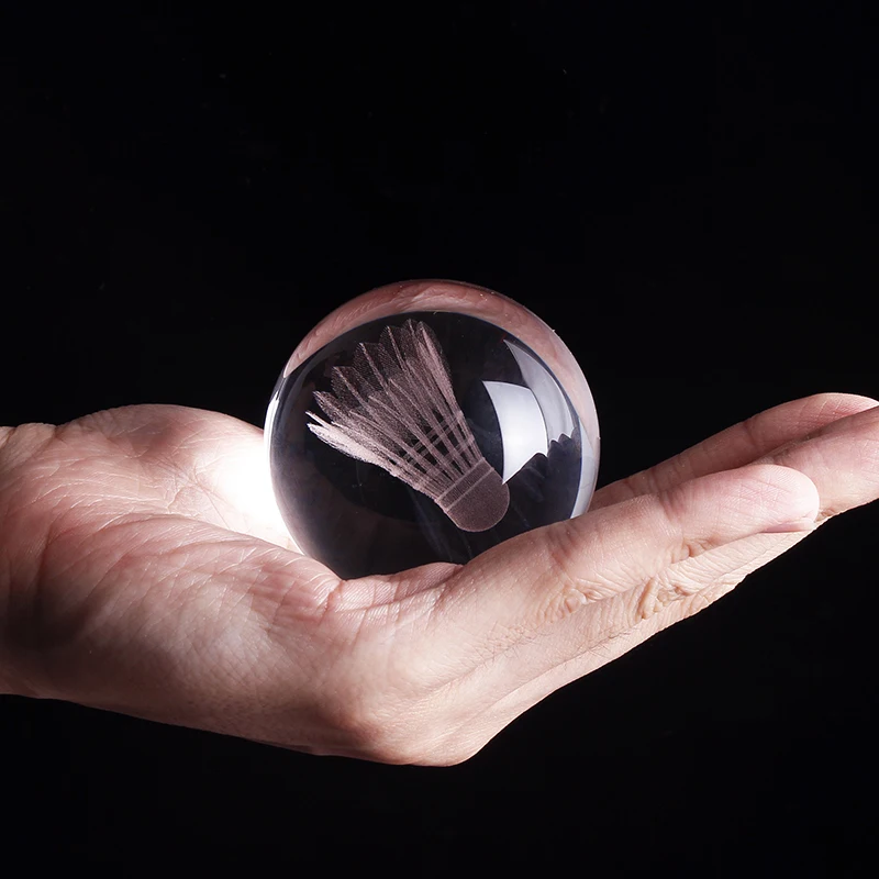 JY Best design custom K9 60mm clear glass 3d laser engraving crystal ball