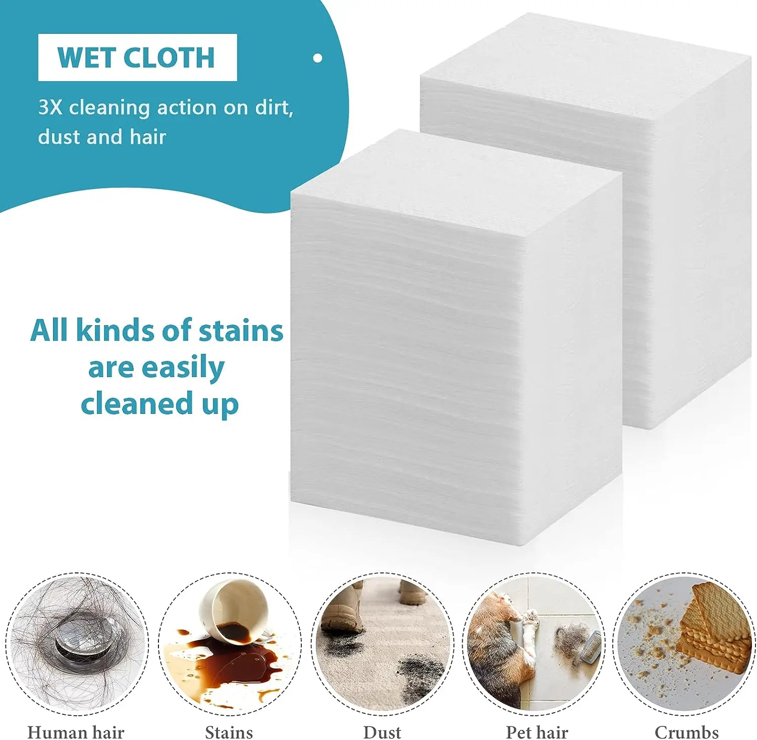 Lookon Wet Wipes Manufacturer Non-woven Kitchen Floor Cleaning Cloth Floor Electrostatic Dusting Cloth Floor Mop Wipes