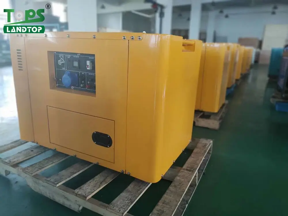 LANDTOP 8kw super silent portable 10kva diesel generator single phase 220V 5kw 6kw 7kw 15KW 50HZ