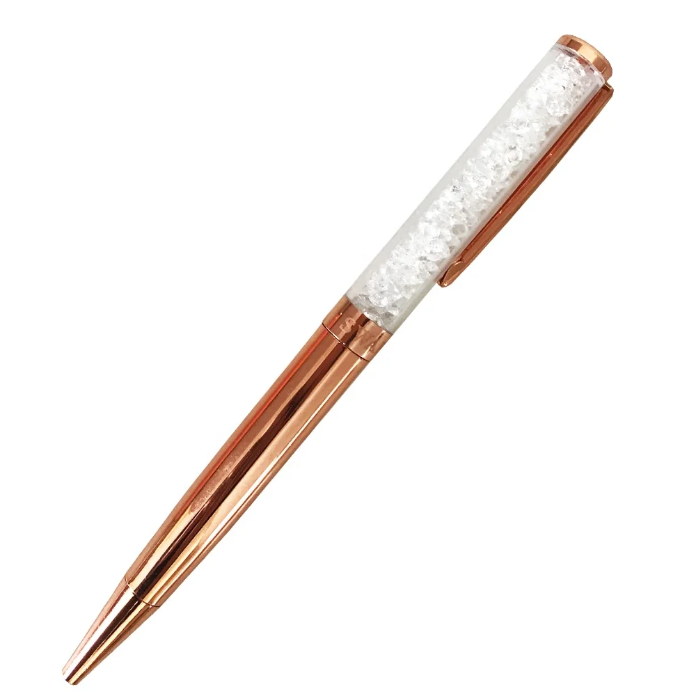 Factory wholesales high quality promotion metal ball pen diamond crystal pen with custom logo