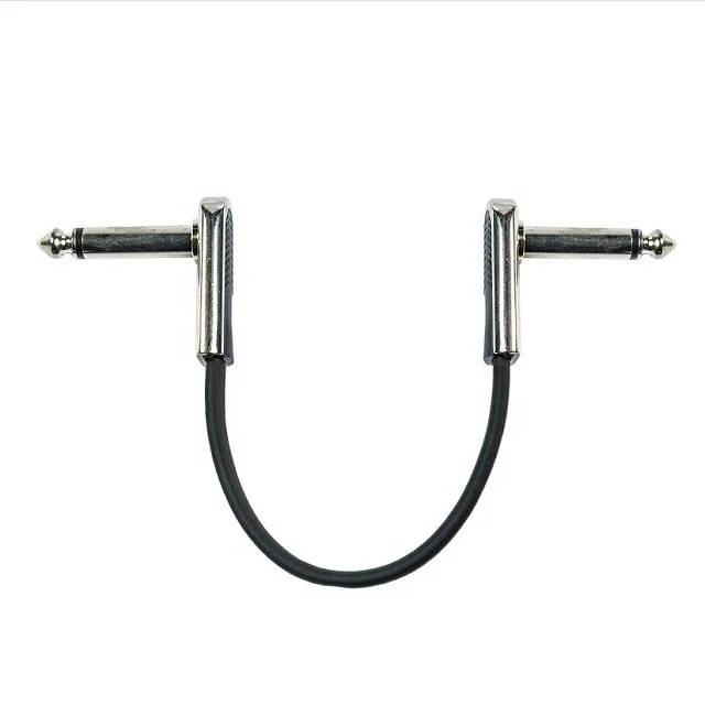 Basic  Guitar Patch Cable 1/4 inch Gold Plated 2pcs Pack  6 Inch Perfect for Pedals