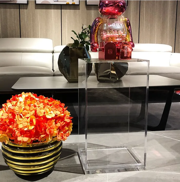 Wholesale Acrylic Toys Bear Display Box Bearbrick Building Block Display Case Acrylic Clear Storage Dust Cover