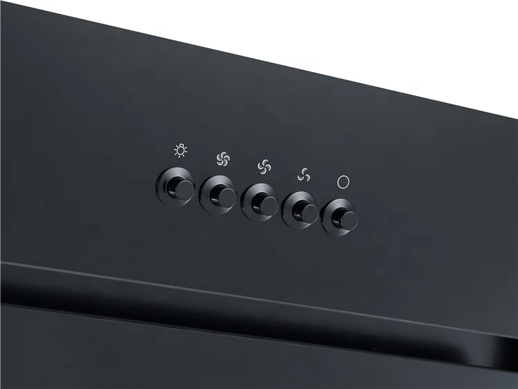 Черное стекло кухонная плита вытяжка настенная электрическая дымоходная для продажи OEM закаленное