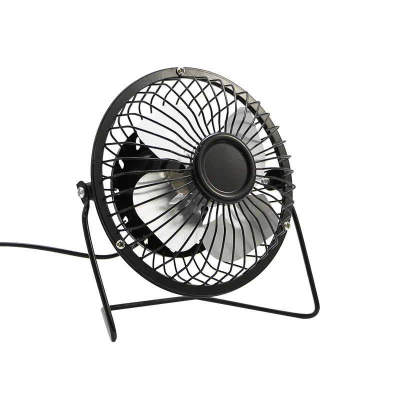 Mini USB Table Desk, Personal Fan Metal Design Quiet Operation 4 feet USB Cable High Compatibility/