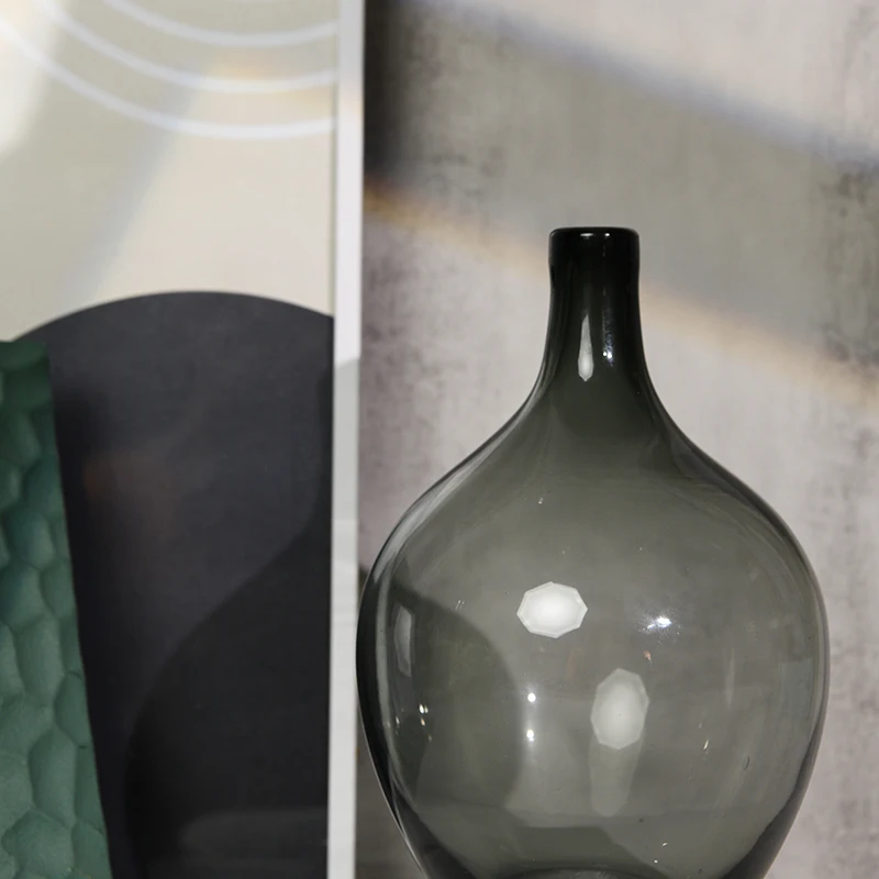 Aspire Home Decoration New design Modern Decorative  Transparent art glass vase