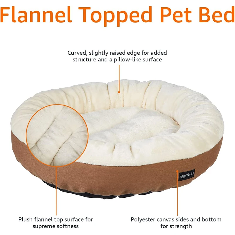Pet Dog Bed Plush Animal House Comfortable and Fluffy Mat Dog Cat House Round Warm and Comfortable Nest in Winter