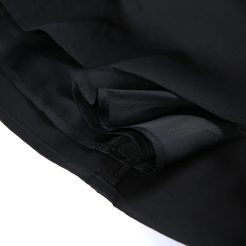 NAP01 Women short cotton skirt designer clothing black mini skirt