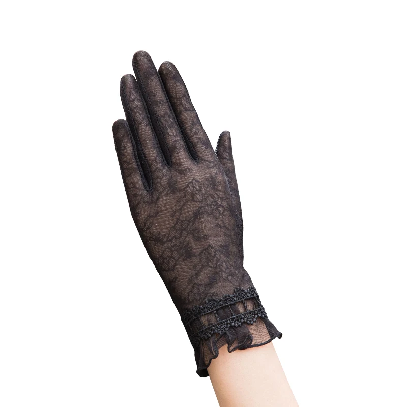YD4025 Custom Fashion Summer UV Sun Protection Women Ladies Safety Party Wedding Lace Bridal women Car Driving Gloves