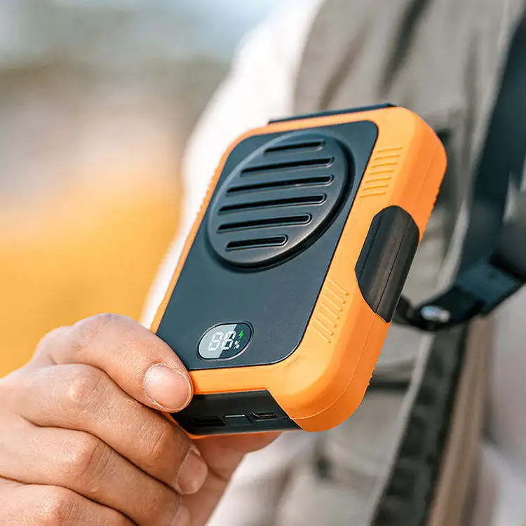 Mini Fan Portable Power Bank Battery Charger 2000mAh Outdoor Portable Hanging Fan Power Bank