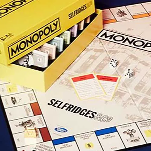 Selfridges X Monopoly Square  licensed monopoly boardgame Custom Design Your Own Board Game Printing Corporate gift