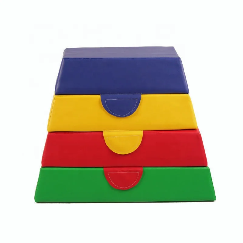factory aulting Box Gymnastics Pommel Horse Jumping Exercise Equipment Trapezoid 4 Section Foam Vaulting Box
