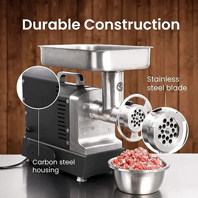 Electric Meat Grinder #8, Mincer 360Lbs/Hour, 1/2HP Motor, 370W Heavy Duty Commercial