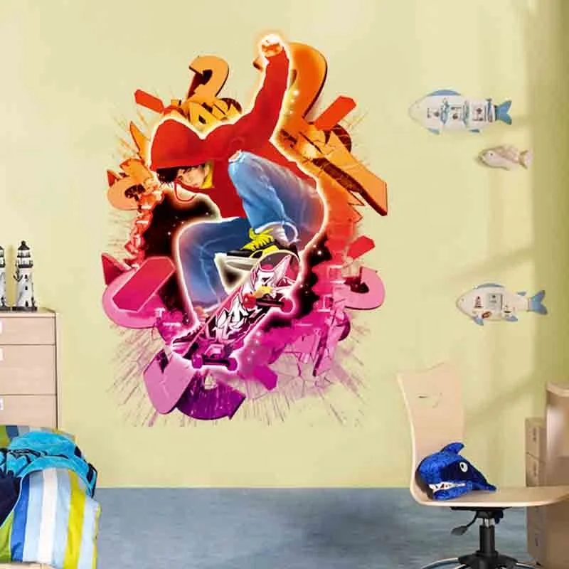 factory custom Dj sticker Home Decoration custom vinyl Waterproof Sticker Removable PVC skateboard wall stickers