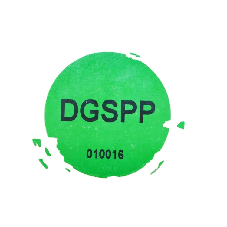 OEM A4 eggshell stickers paper custom tamper proof self destructible security vinyl blank eggshell stickers