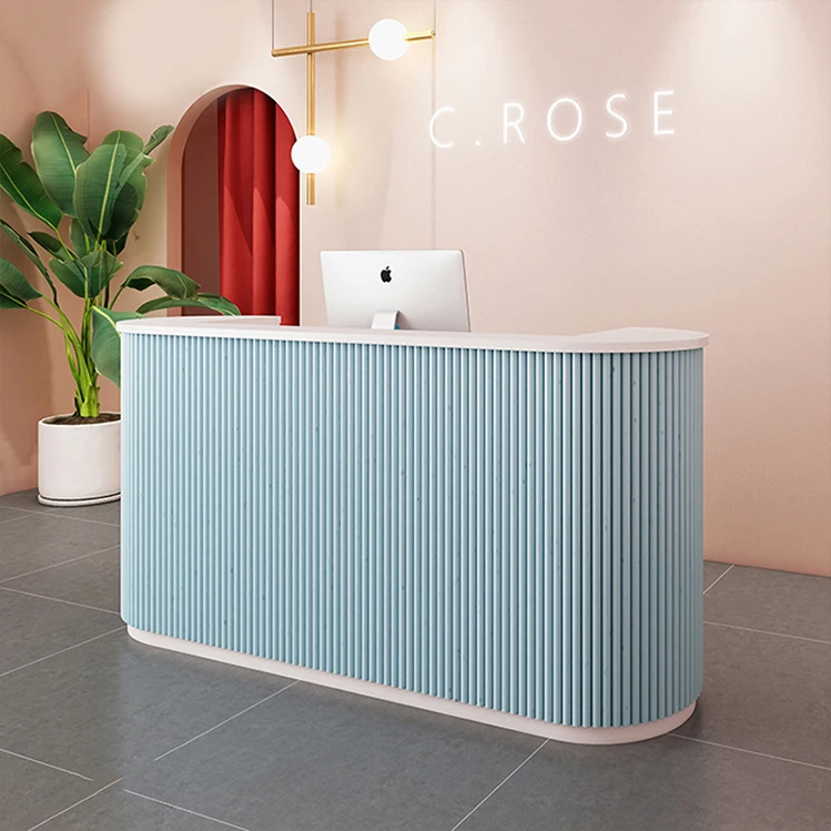 Customized ddp high quality modern office salon counert reception desk google counter table