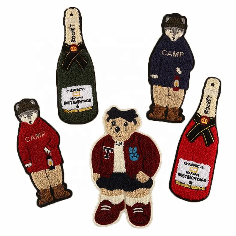 Quality Goods Fashion Letter Chenille 3d Patches Tracksuit Sets Mens Embroidery Patch For