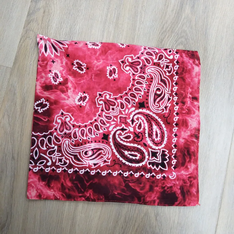 Tie died paisley pure cotton 22*22 inch men pocket square women headband hair scarf buddy bandana