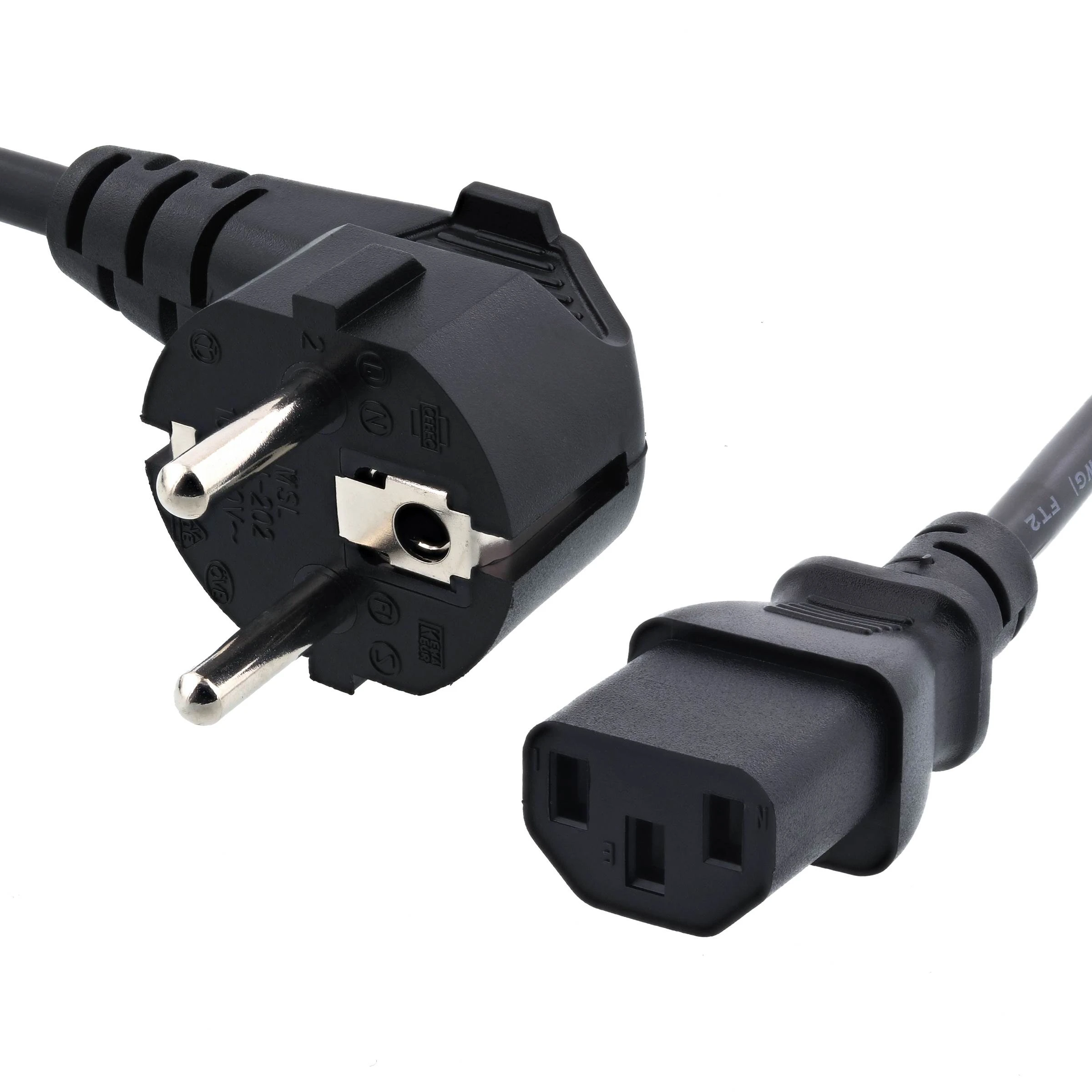 VDE pure copper  European standard  power cord with plug rice cooker pressure cooker connection 1.8 Meters