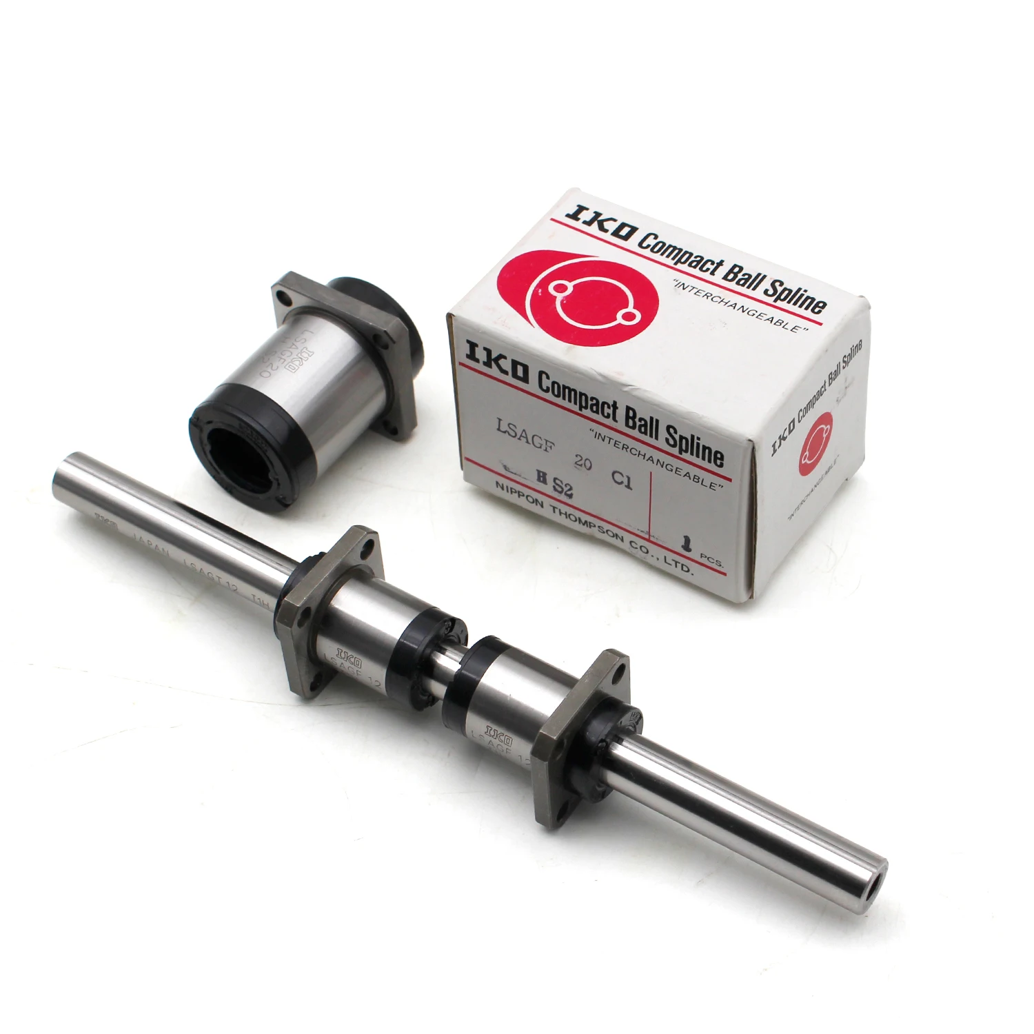 IKO High Precision Linear Ball Spline LSAGF10 LSAGFT10 LSAGFL10 LSAGFLT10 LSAGF12C1T1PHS21 Hollow Shaft Ball Spline Nut bearing