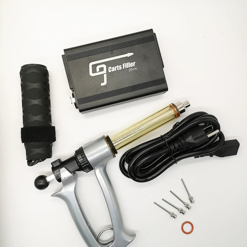 
 Простое в эксплуатации регулируемое Полуавтоматическое устройство для наполнения объемом 25 мл Пустые картриджи CBD машина для наполнения масла  