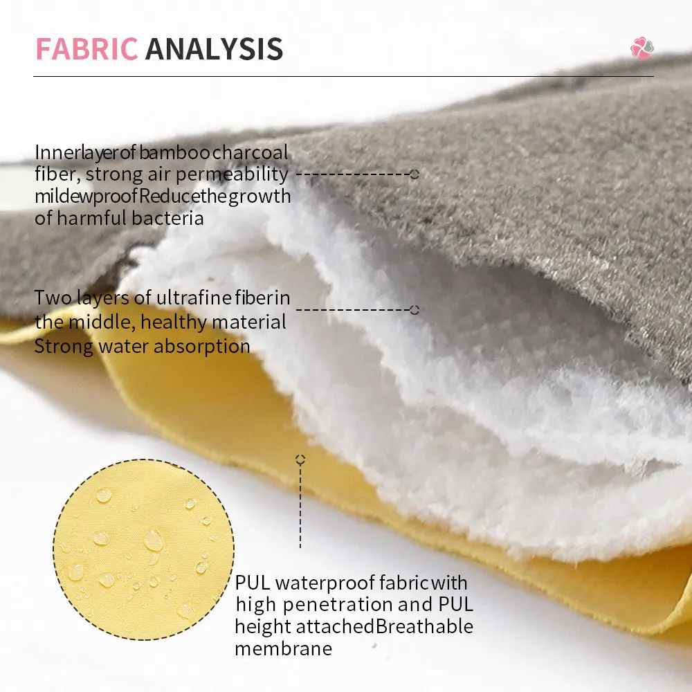 Mora mona Organic Cotton Cloth Menstrual Reusable Washable Sanitary Pad reusable washable reusable women sanitary napkin