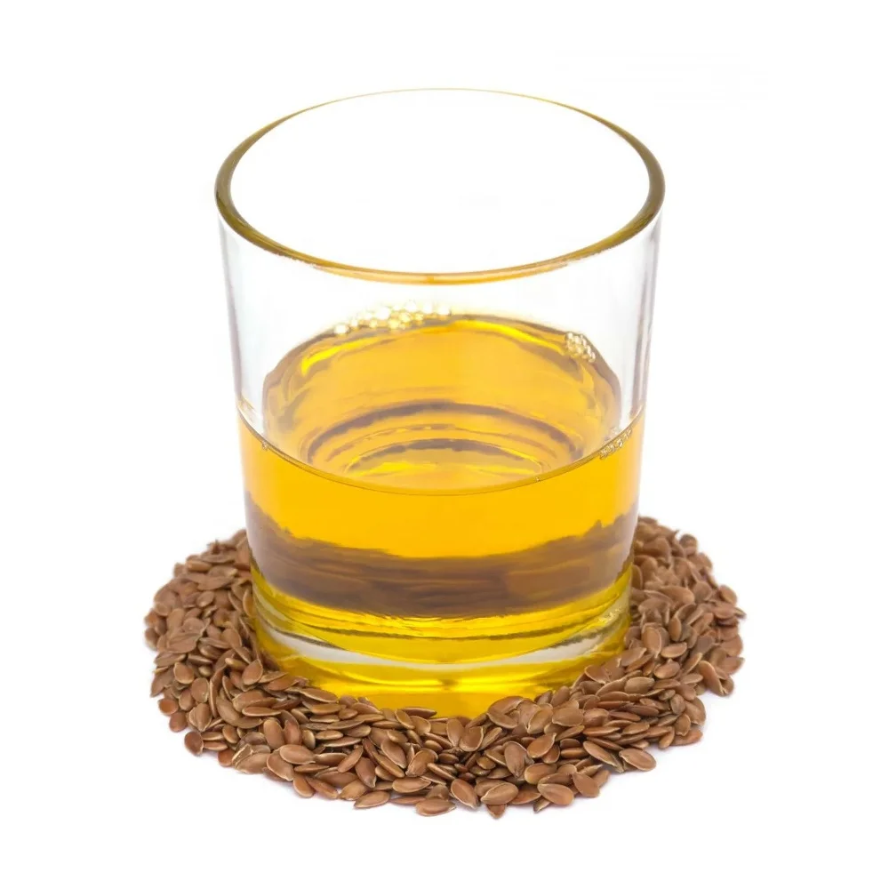 FLAXSEED OIL 100% organic Omega 3 & 6 source food grade pure cold-pressed flax seeds linen oil for food & cosmetics