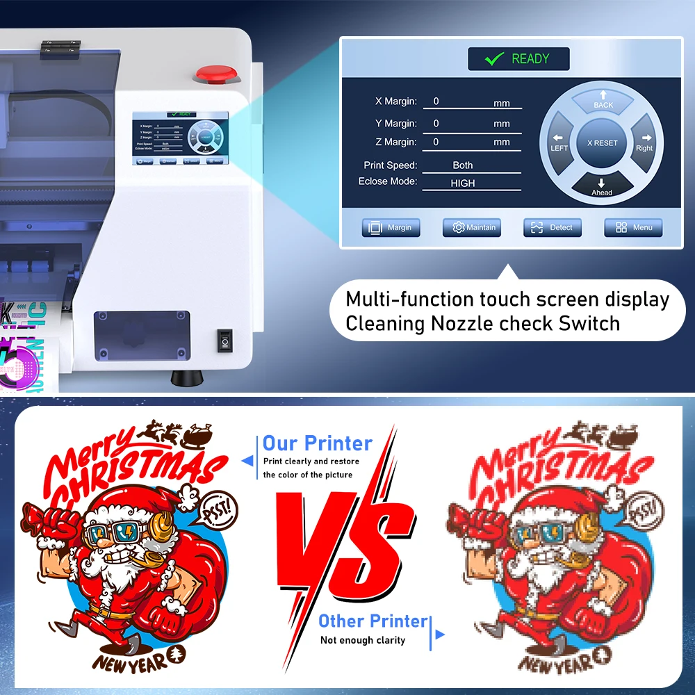 XP600 DTF High Quality T shirt printer printing machine 13inch A3 DTF transfer on film for small business