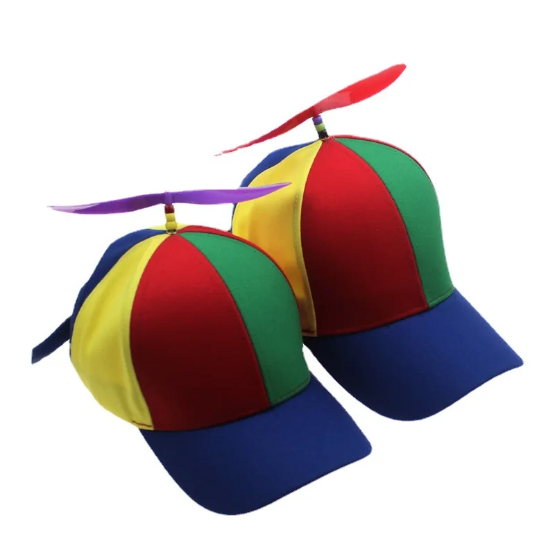 Spring And Summer Sunshade Detachable Propeller Bamboo Dragonfly Kids Baseball Snapback Caps Dad Hats