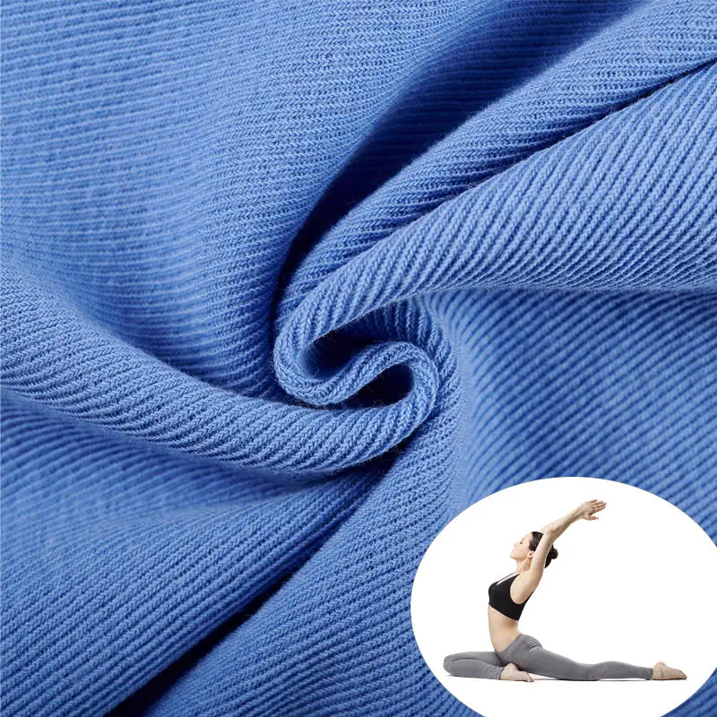 High Quality 60% Polyester 40% Cotton Single Ribbed Knit Fabric 226gsm Outdoor Sportswear Winter Jacket Fabrics